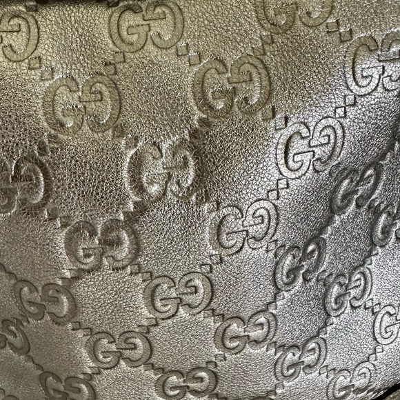 Gucci Silver Monogram Shoulder Bag - Picture 5 of 10